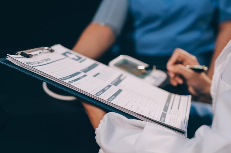 Clinic form being converted into readable text