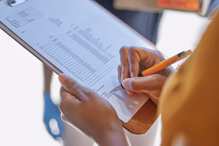 Handwritten log converted into structured table data