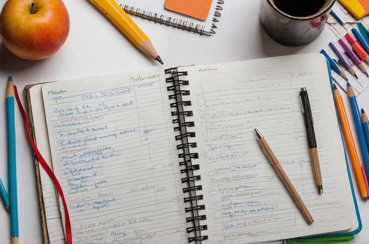 Class notes converted into editable digital text