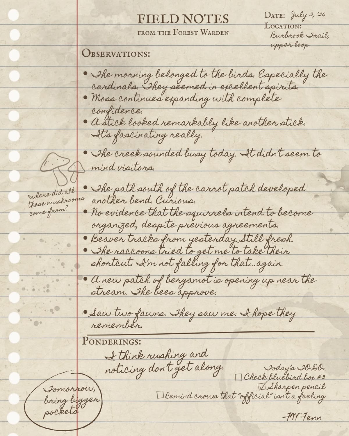 An operational paper form photographed for digitization