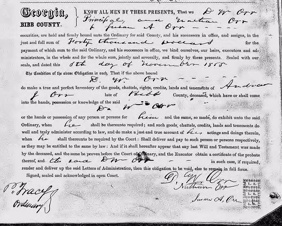 Old English will or probate record converted into searchable text