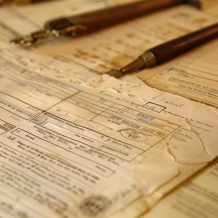 Historical ledger converted into table data