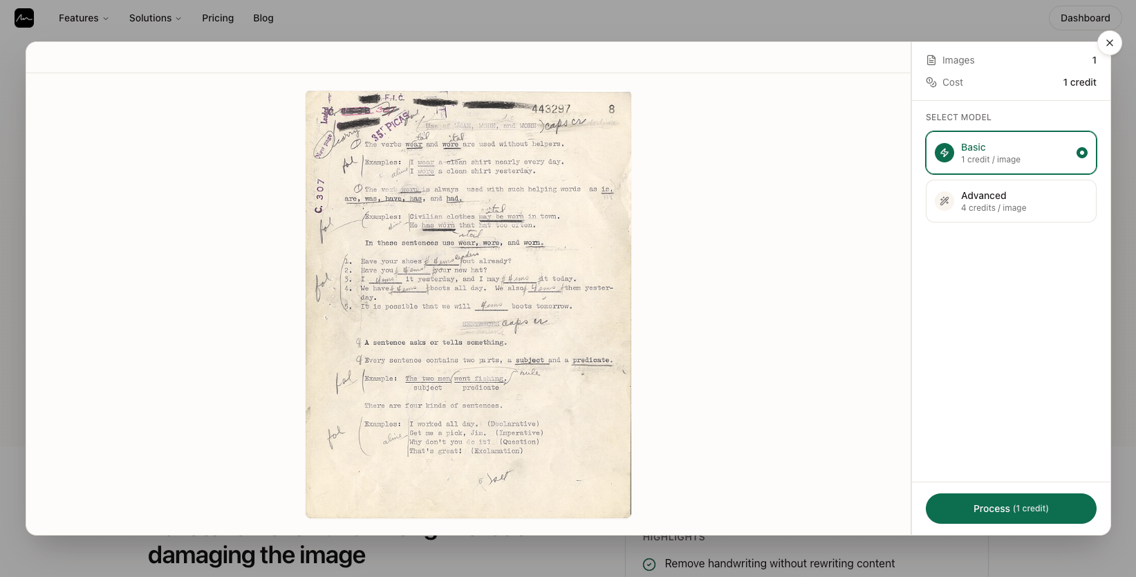 Choose Basic or Advanced model