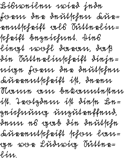 Sütterlin handwriting sample