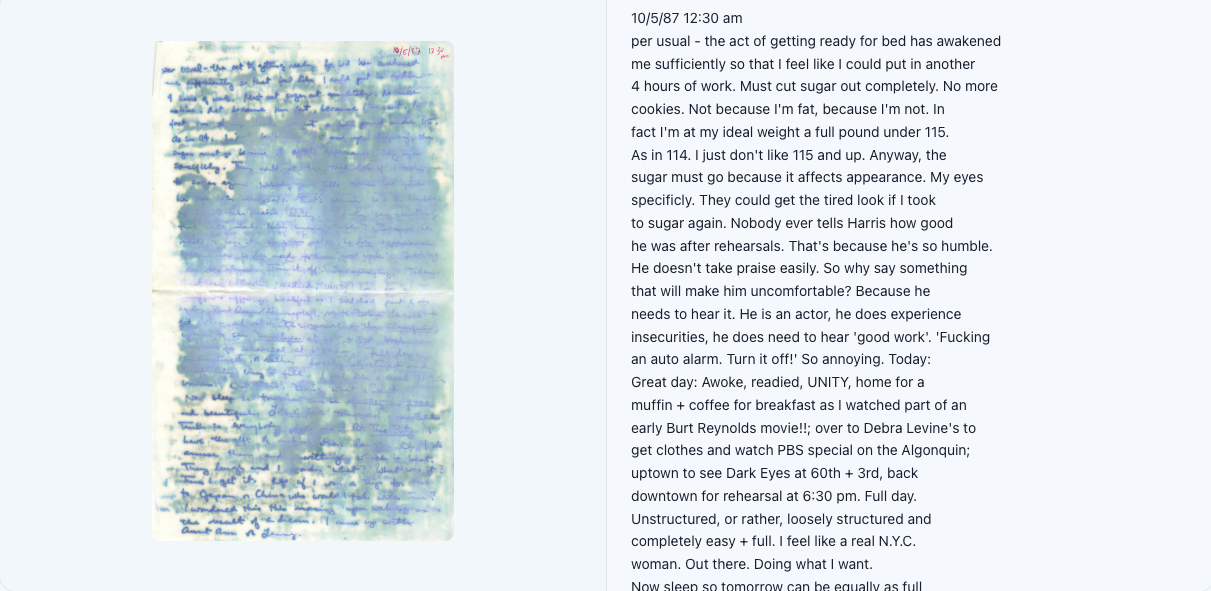 OCR output from Handwriting to Text