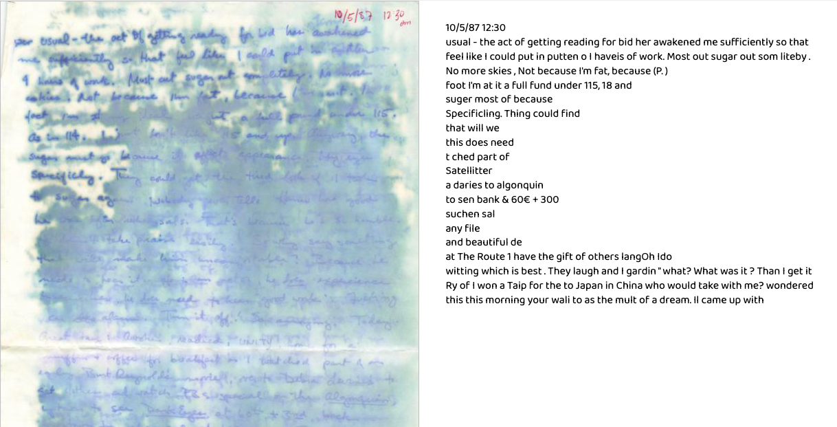 OCR output from Pen to Print