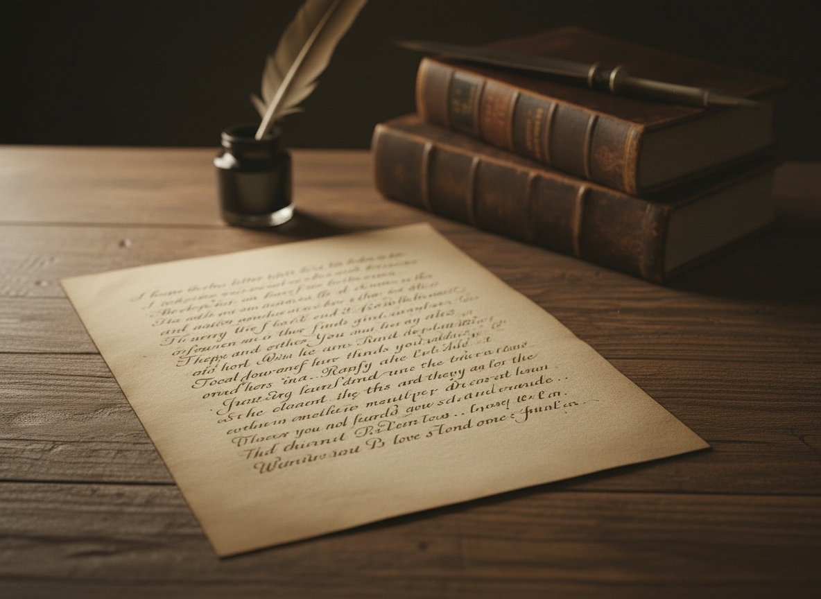 Vintage cursive letter being translated to clear digital text using cursive reader.