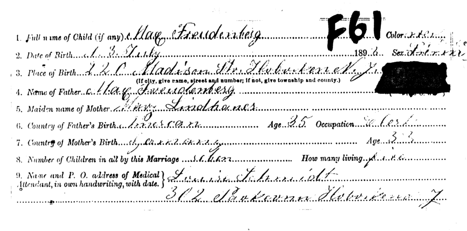 Historic civil record converted into text