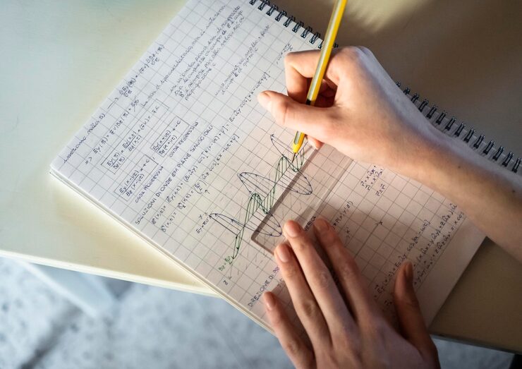 Notebook page with handwritten math notes